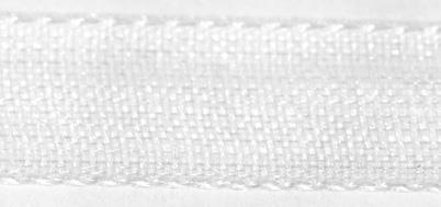 Organza ribbon, 15 mm, white, tab-roll 1