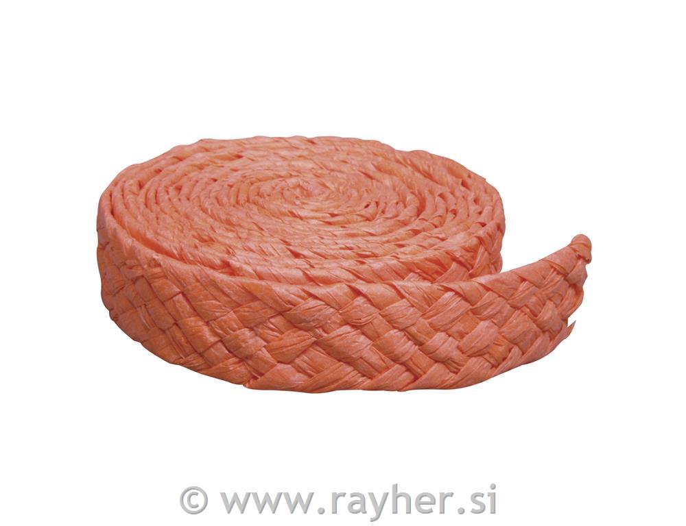 Paper Ribbon plaited, orange