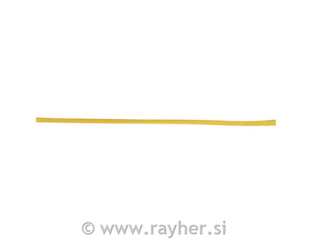 Trak dekorativni filc + karo, rumen, 4mm,1m