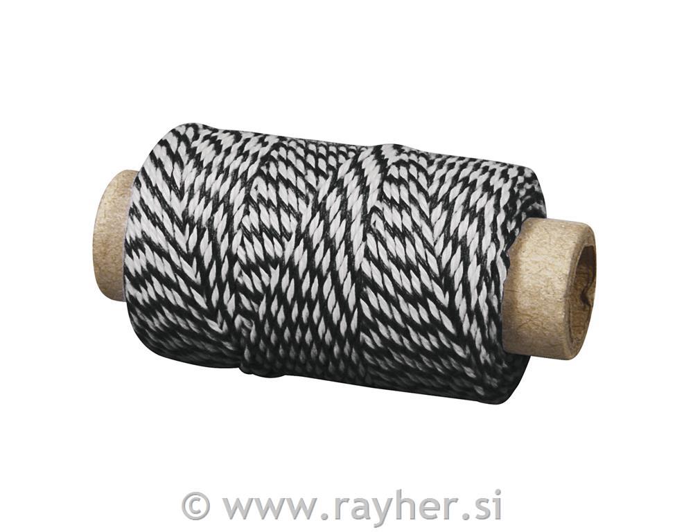 Yarn, 1mm oon a roll approx. 35m, tab-bag 12g