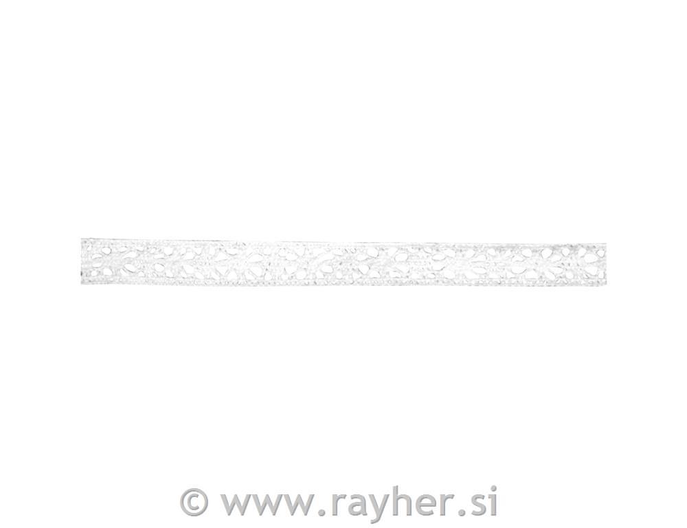 Čipka obroba "Lorena", bela, 1 cm, 3 m