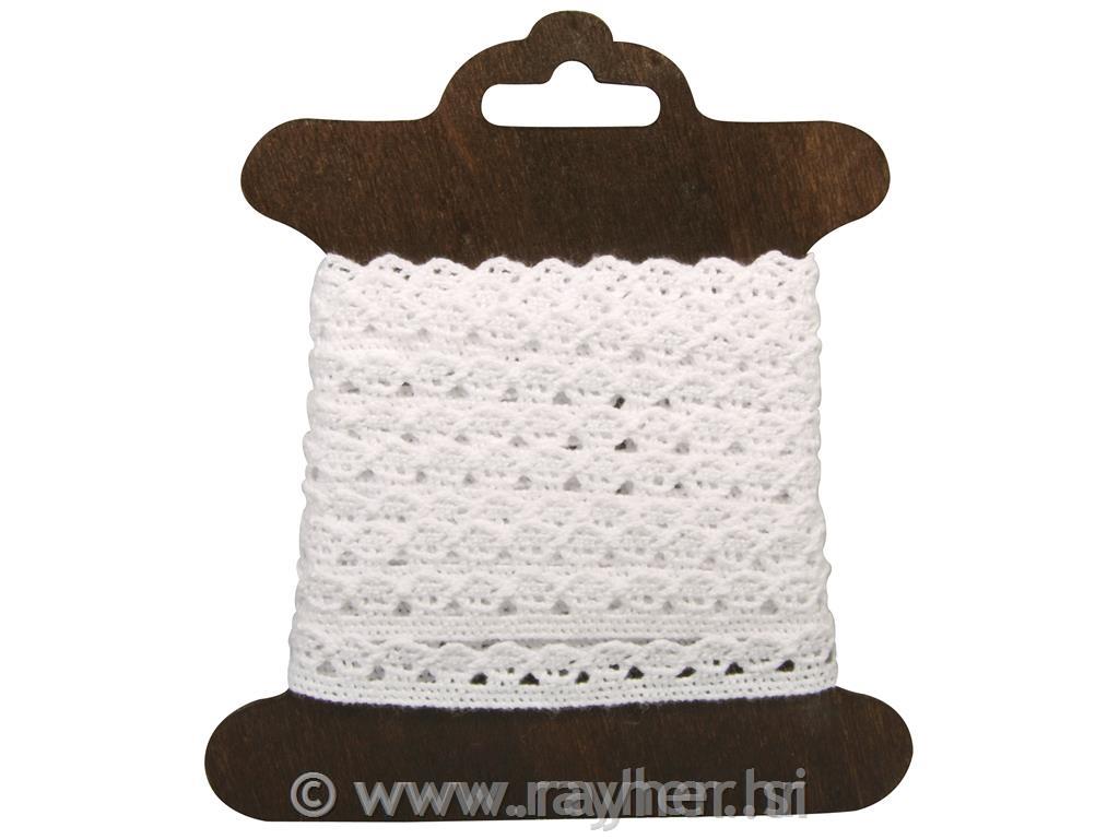 Čipka obroba "Amanda", bela, 1 cm, 3 m