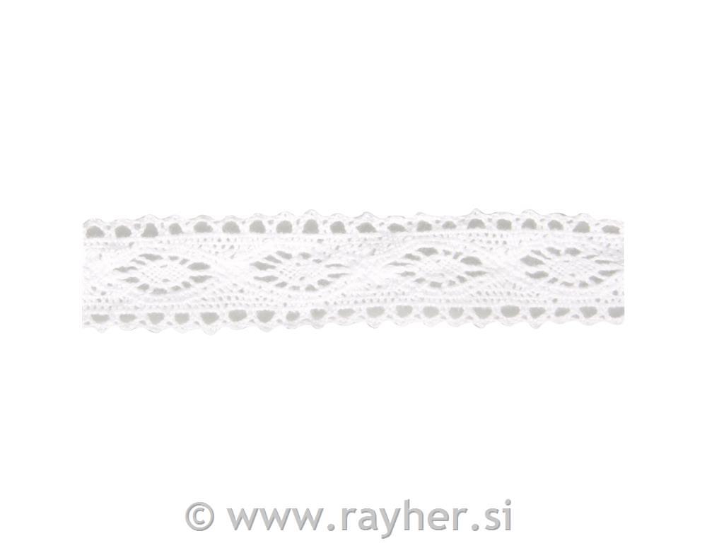 Čipka obroba "Cassandra", bela, 2.3cm, 2.5m