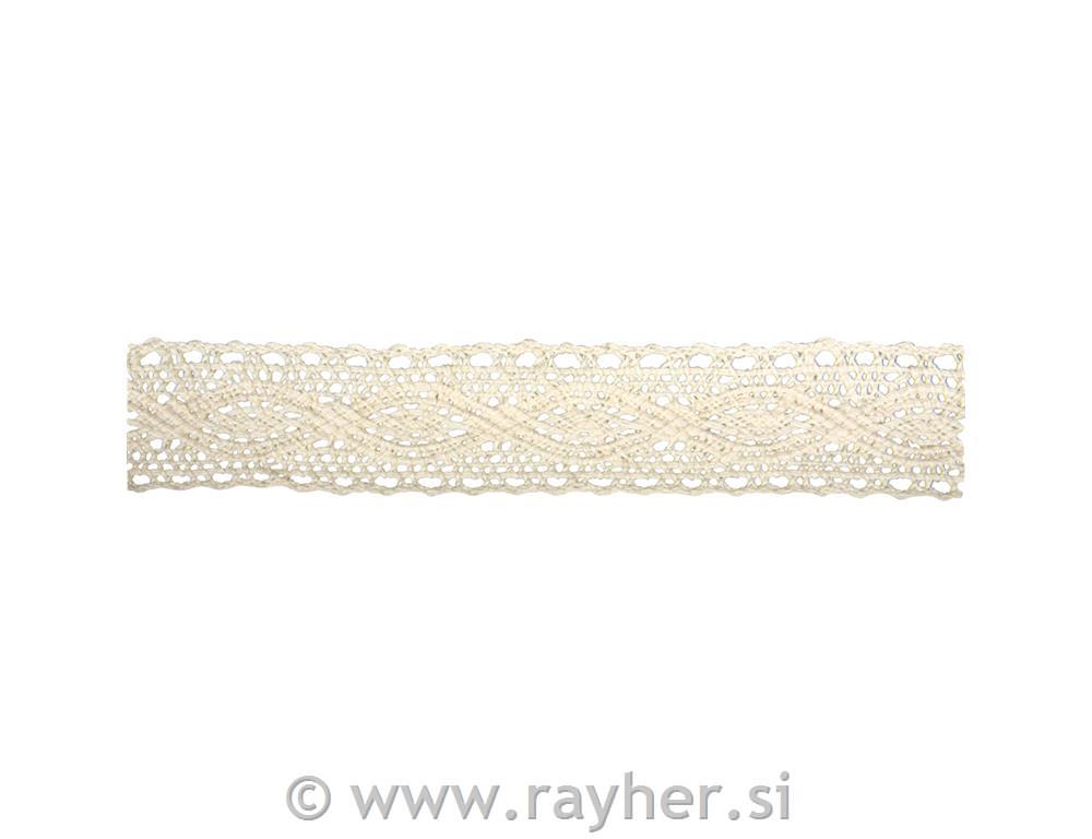 Cotton border "Cassandra", beige, 2.3cm,