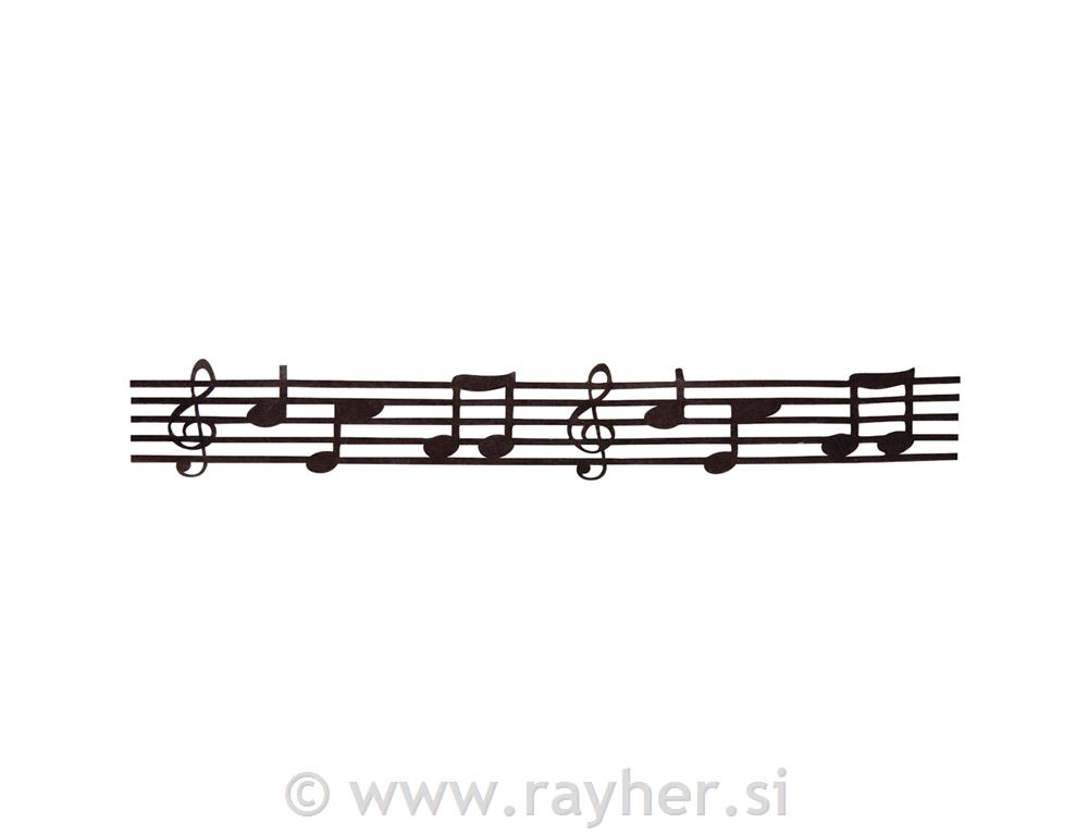 Trak: Note, samolepilni, tem.rjav, 2.5cm, 2.5m