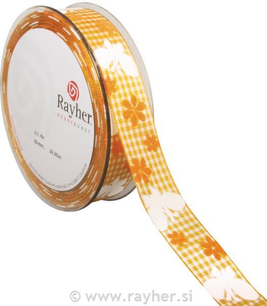 Checked pattern ribbon: Summer day, corn