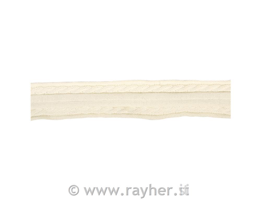 Trak pleten "Emily", krem, 4cm, 1m
