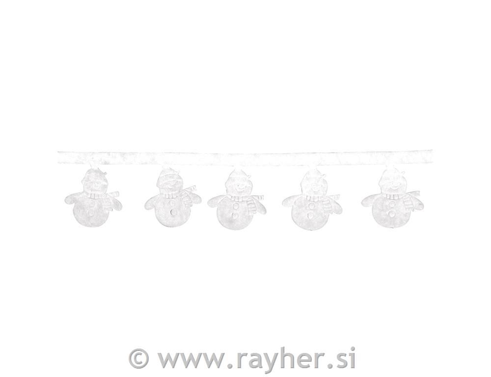 Trak: Snežaki, bel, 3cm, 1m