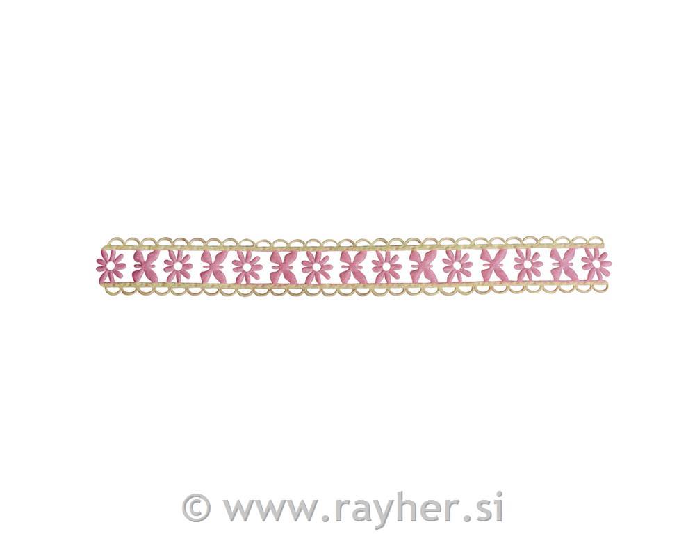 Deco border: heralds of spring, pale-pin
