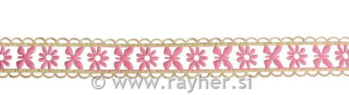 Deco border: heralds of spring, pale-pin