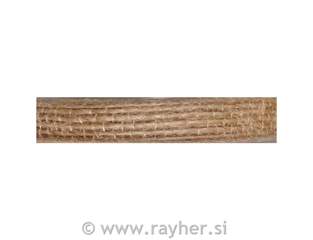 Juta trak, naravne b., 1 cm, 4m