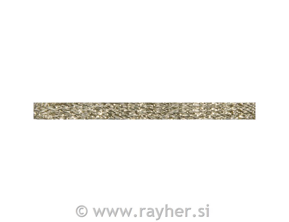 Trak z bleščicami, zlat, 5 mm, 10 m