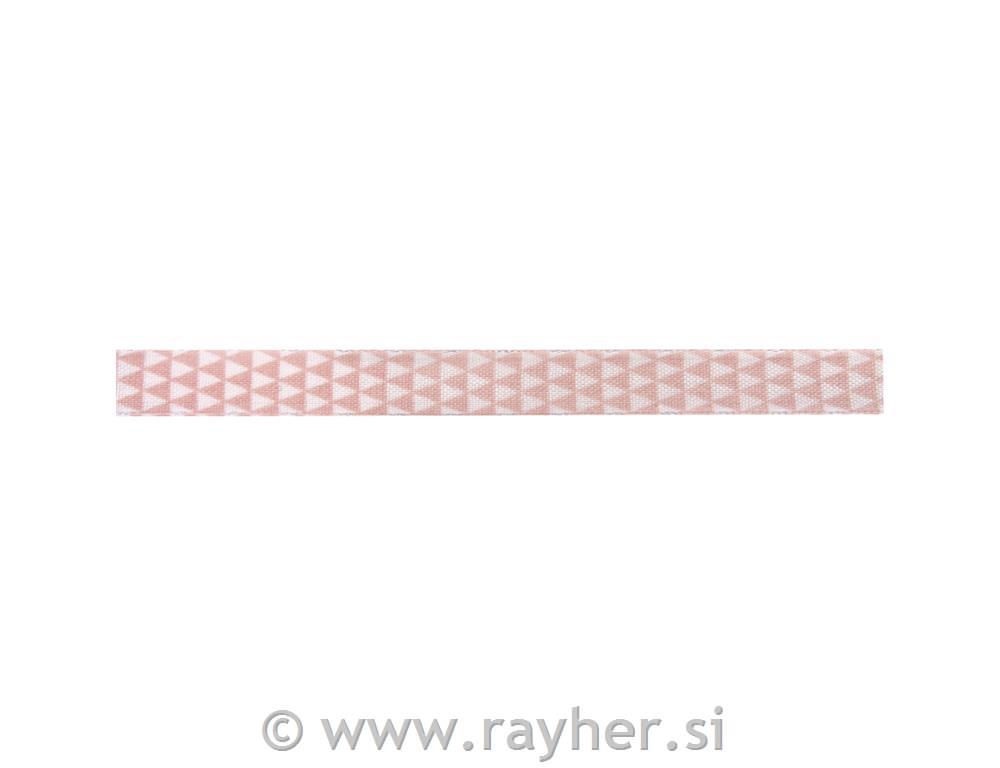 Trak, roza, trikotniki, 15 mm