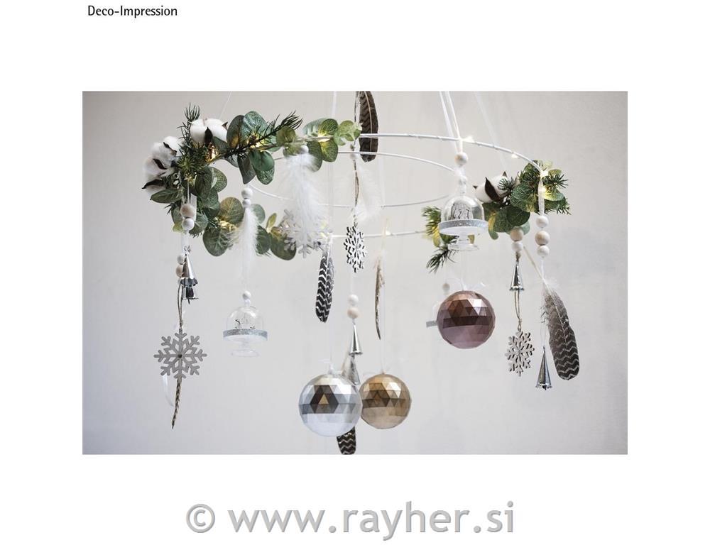 Cotton flower, 6cm o, 10cm, PVC box 6pcs