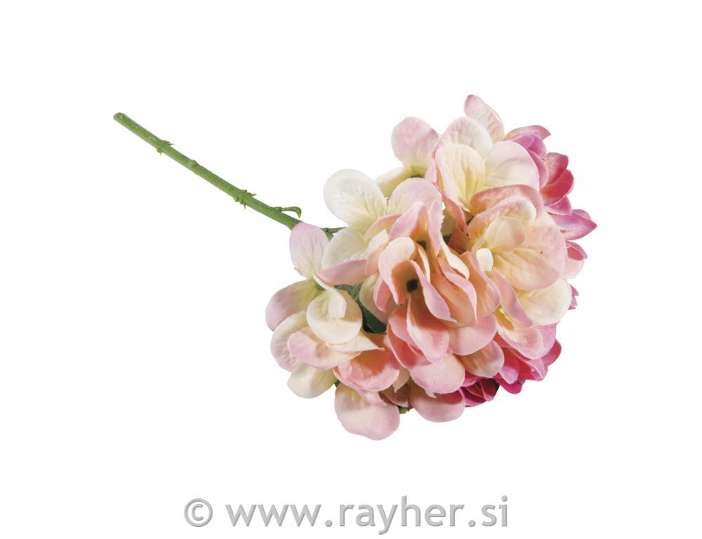 Hortenzija, roza, 33cm