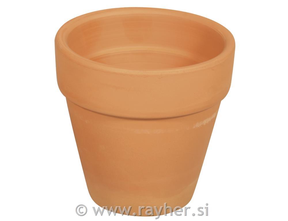 Glineni lonček, brez luknje na dnu, višina 8cm