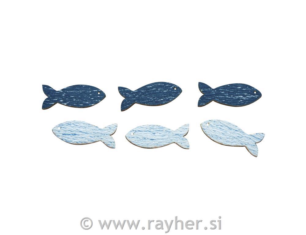 Wooden objects Fishes, 3.5cm, w. adh. do