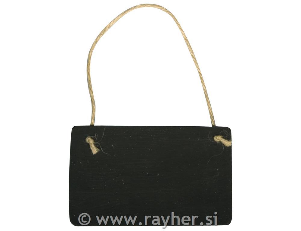 Wooden board, 10x6cm, for hanging, t-bag