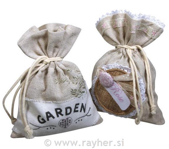 Fabric bag, 12x16cm, tab-bag 2pc