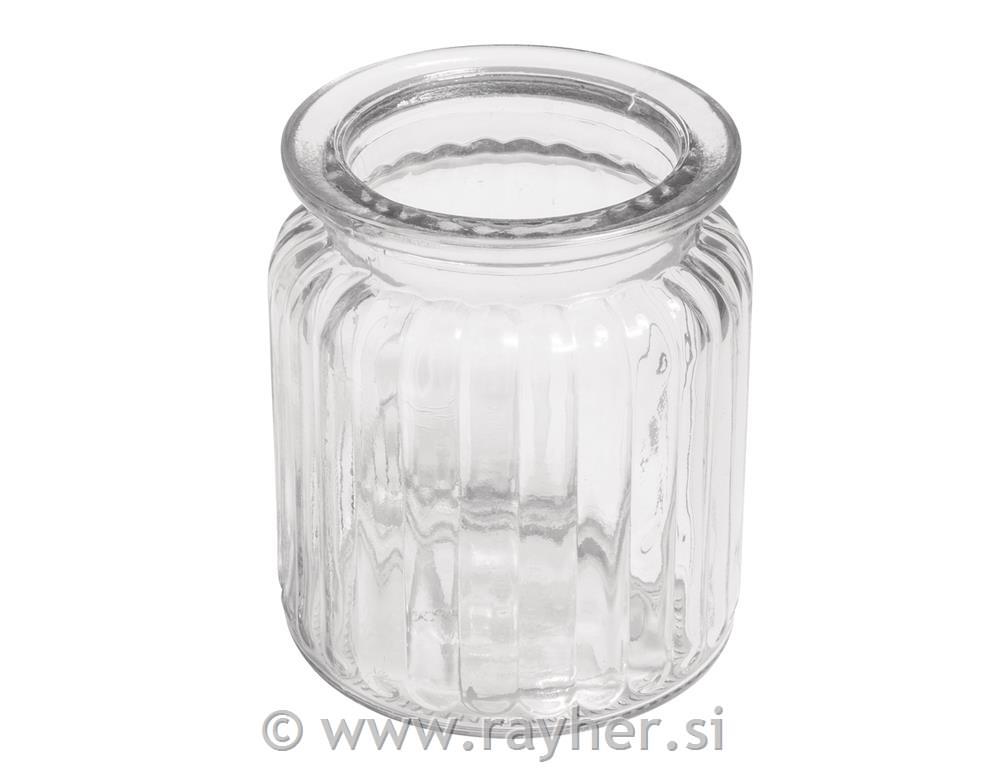 Kozarec steklen Groove, 7.5x9cm, 270ml