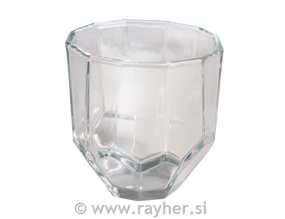 Steklen kozarec, 9x9x9cm