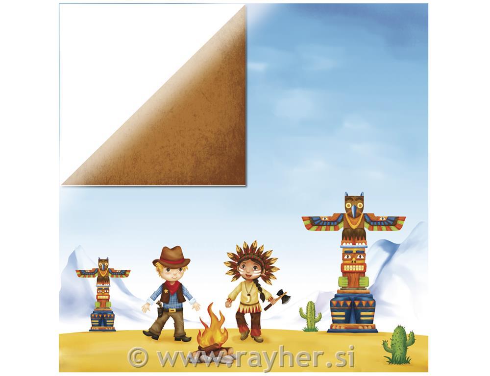 Scrapbooking papir Campfire, 30.5x30.5cm, 190g/m2