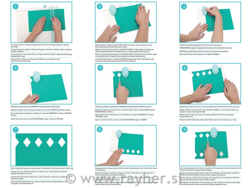 Rezalna plošča za izdelavo darilnih škatel, Candy Box