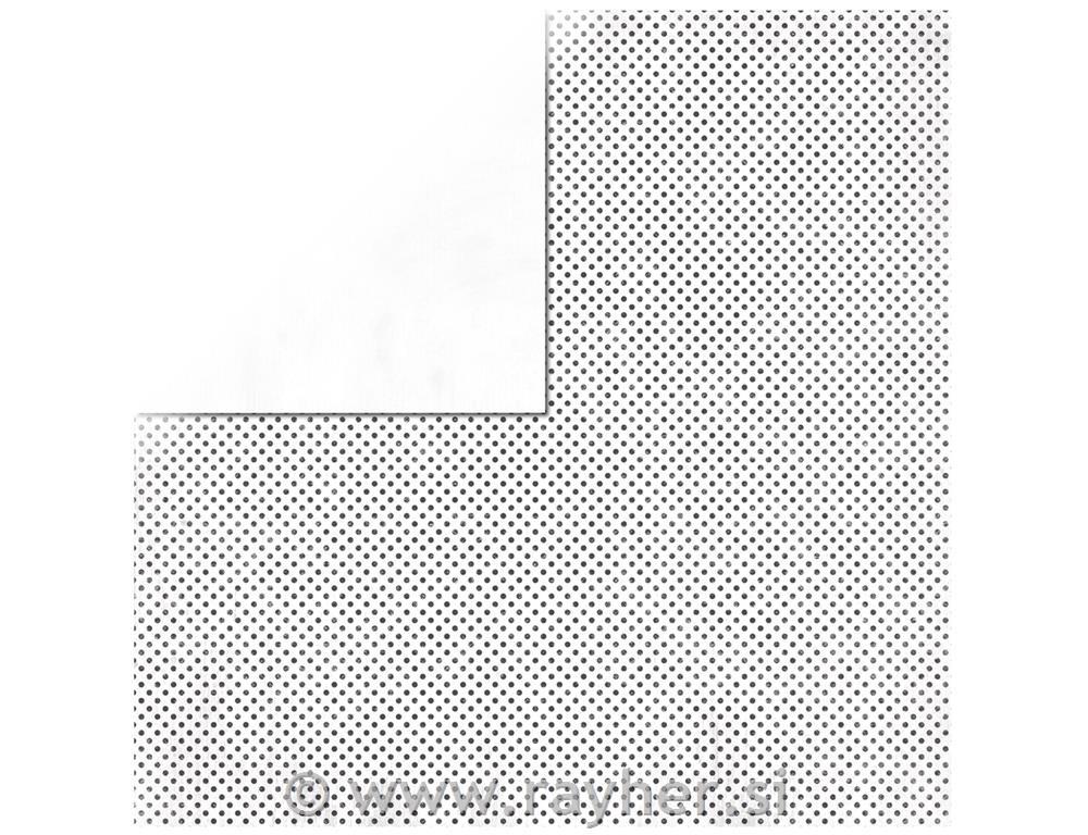 Scrapbooking paper Double dot, white, 30.5x30.5cm, 190g/m2