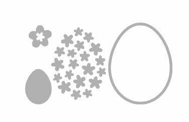 Rezalne šablone TinaB: Velikonočno jajce, 1,1-5,6cm, set 4