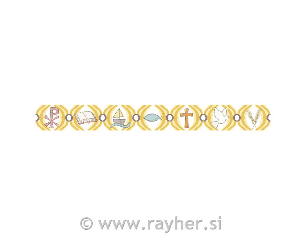 Washi Tape Christian motive15mm, roll 15m