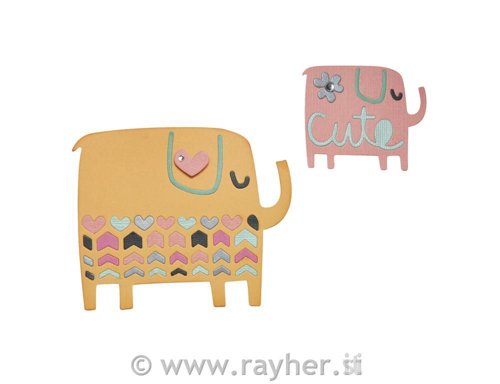 Sizzix Thinlits šablona Slončka