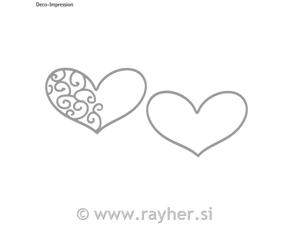 Rezalne šablone TinaB: Srci 2 kosa