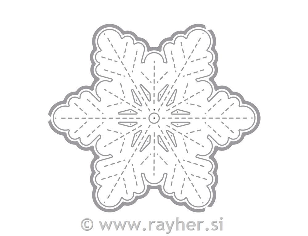 Rezalne šablone TinaB: Snežinka s šivi