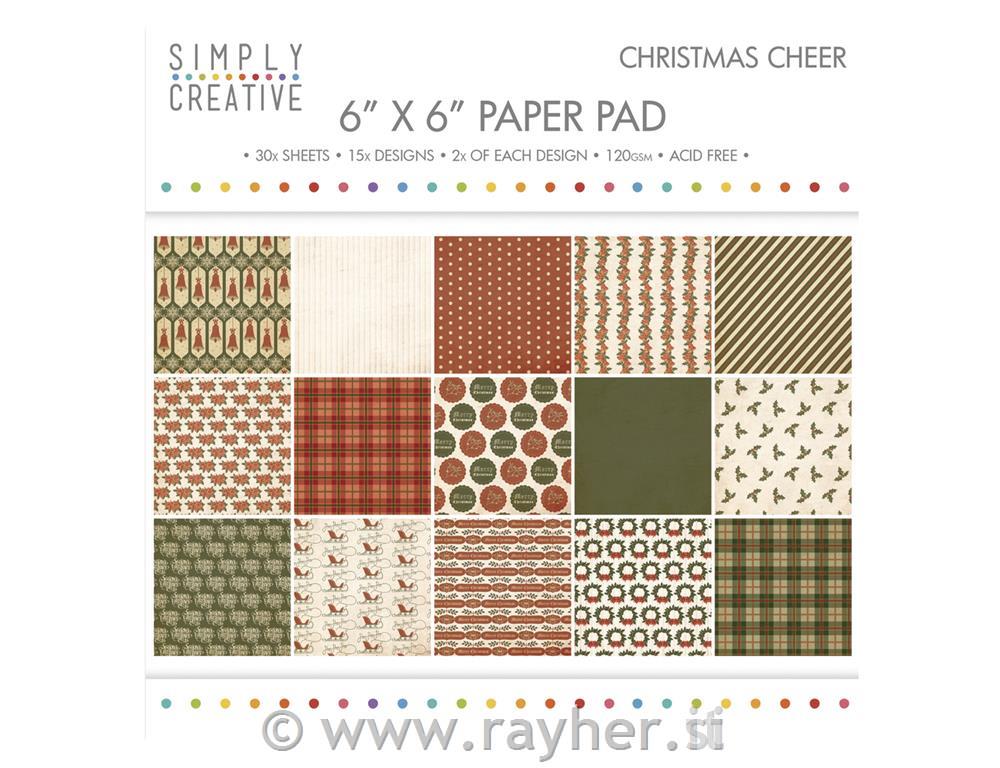 Set papirjev Christmas Cheer 15,2x15,2 cm 120g 20 listni