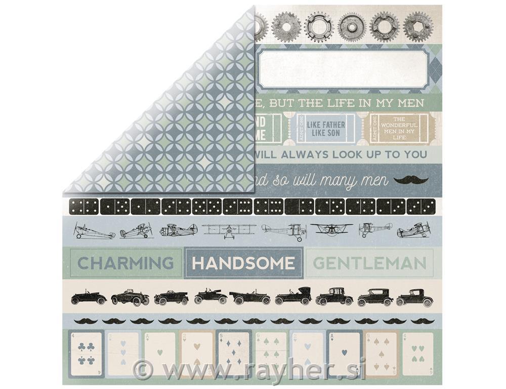 Scrapbooking papir Clippers 30,5x30,5cm