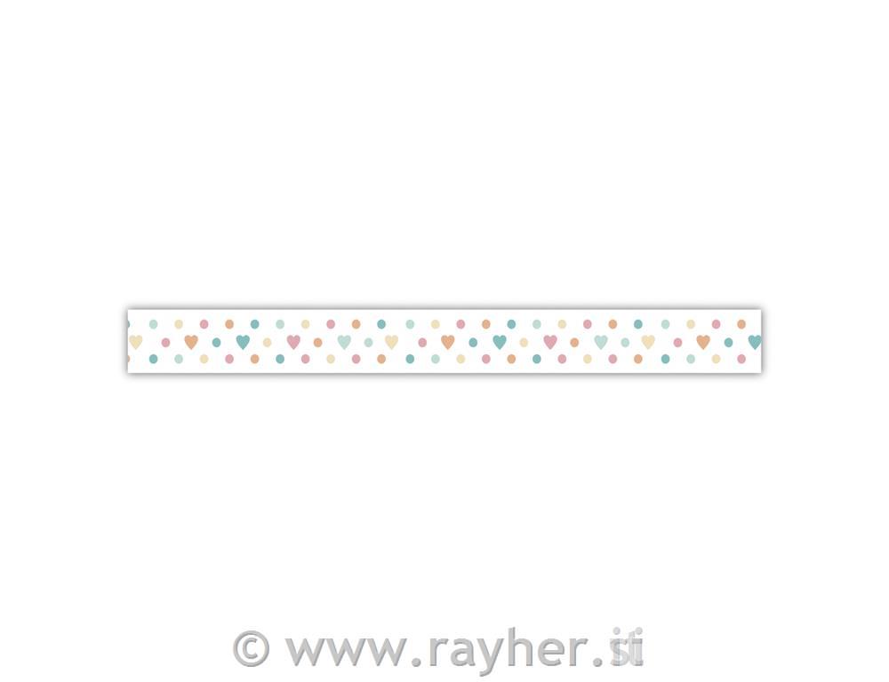 Washi Tape lepilni trak, Pike črte, 15mm,15m,