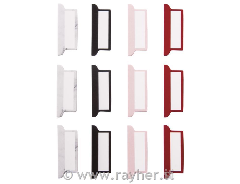 Adhesive register, FSC MixCred, unicolored, self-adhesive, 12pcs