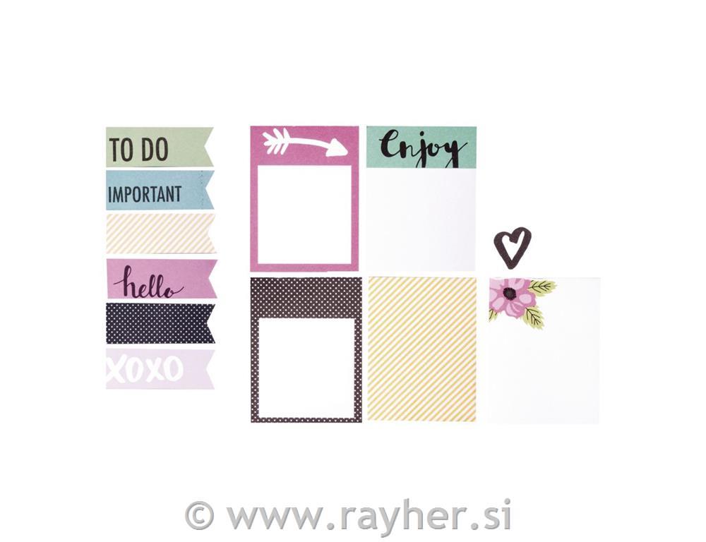 Post-it, 30 sheets, "Happy" , FSCMixCred, 6xself-adhe,36x48/13x36mm,tab-bag 12pa