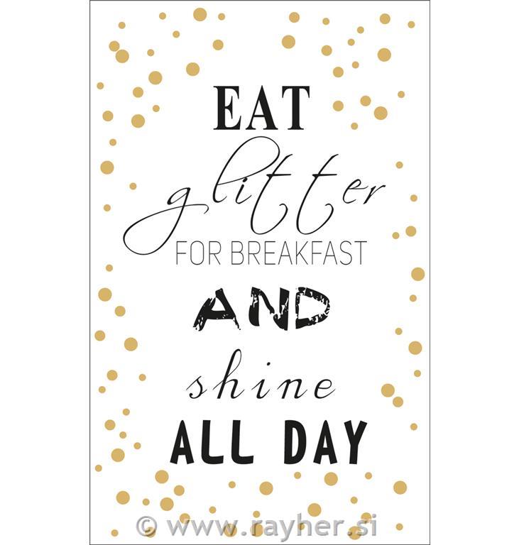 Nalepke peel-off Glitter, črni/zlati, 2 poli