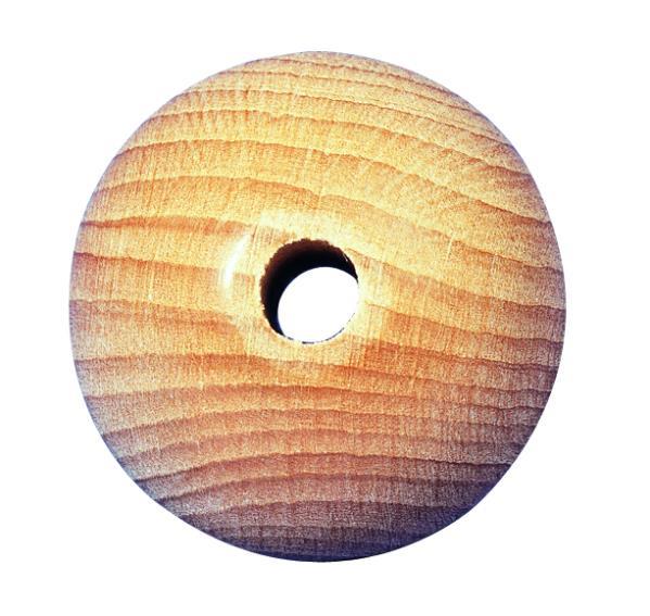 Lesena kroglica, naravna, 12mm, 1 kos