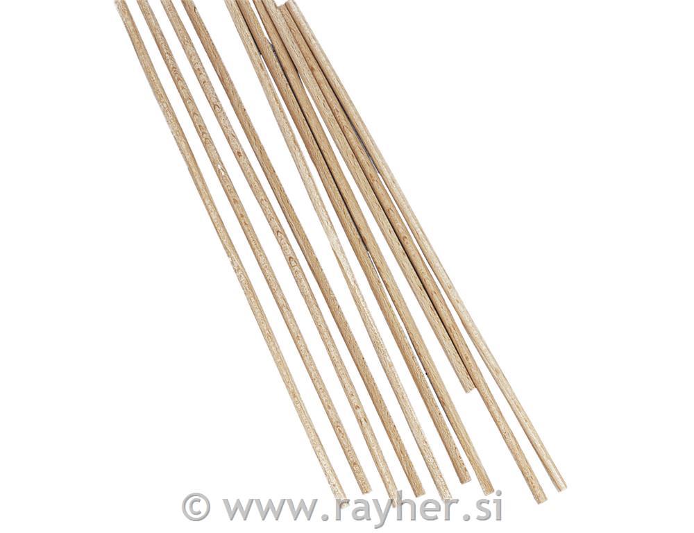 Wooden sticks, round, 25 cm long, 5 mm o