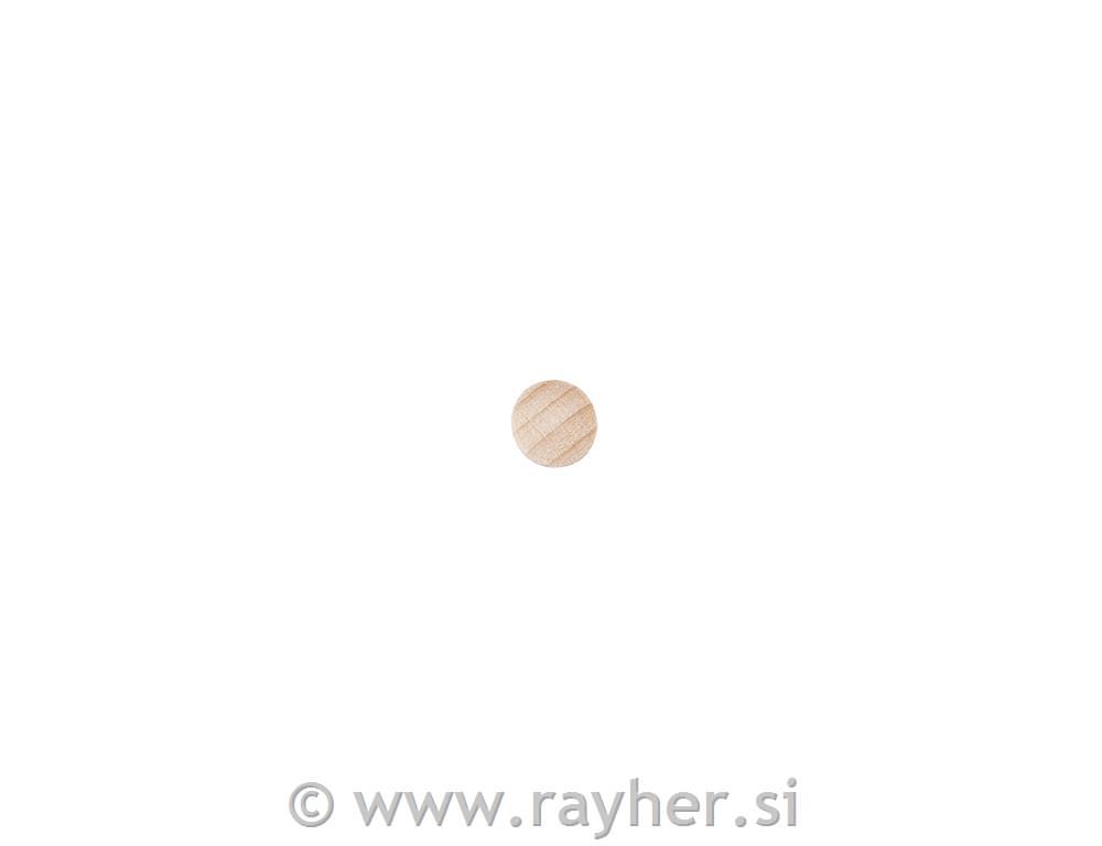 Lesena ploščica, okrogla, izbočena, 12 mm, 1 kos