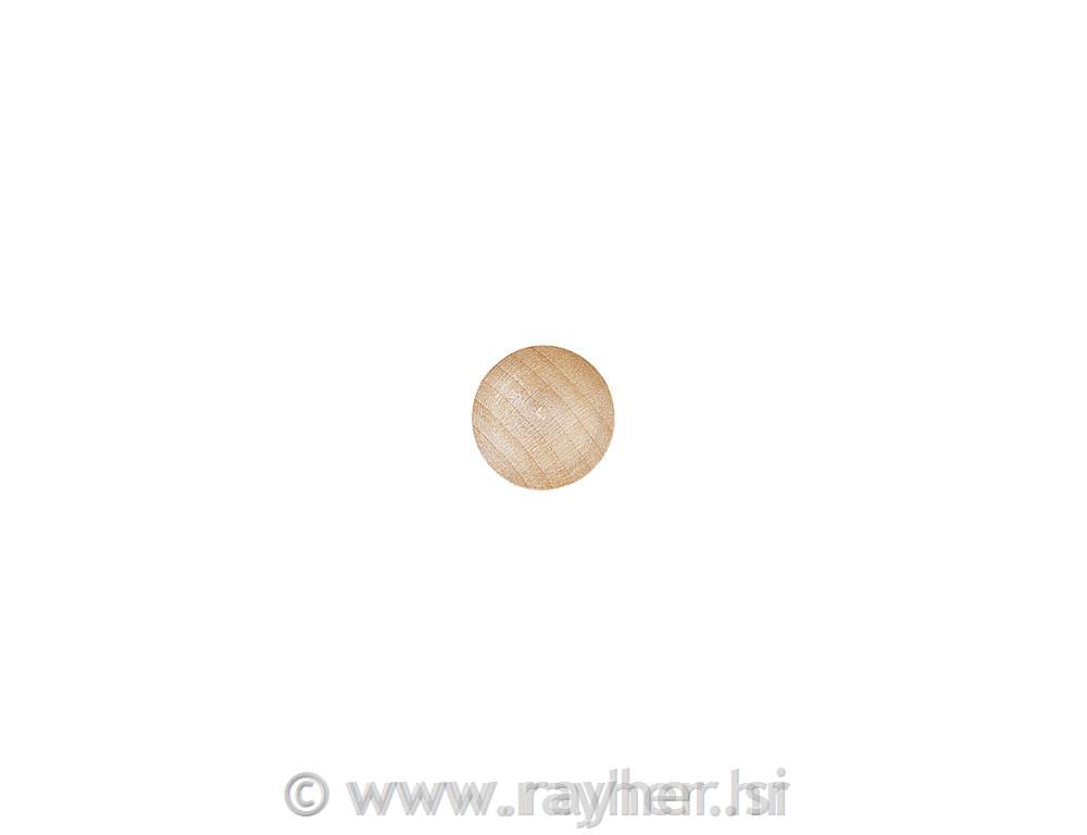 Lesena ploščica, okrogla, izbočena, 20 mm, 1 kos