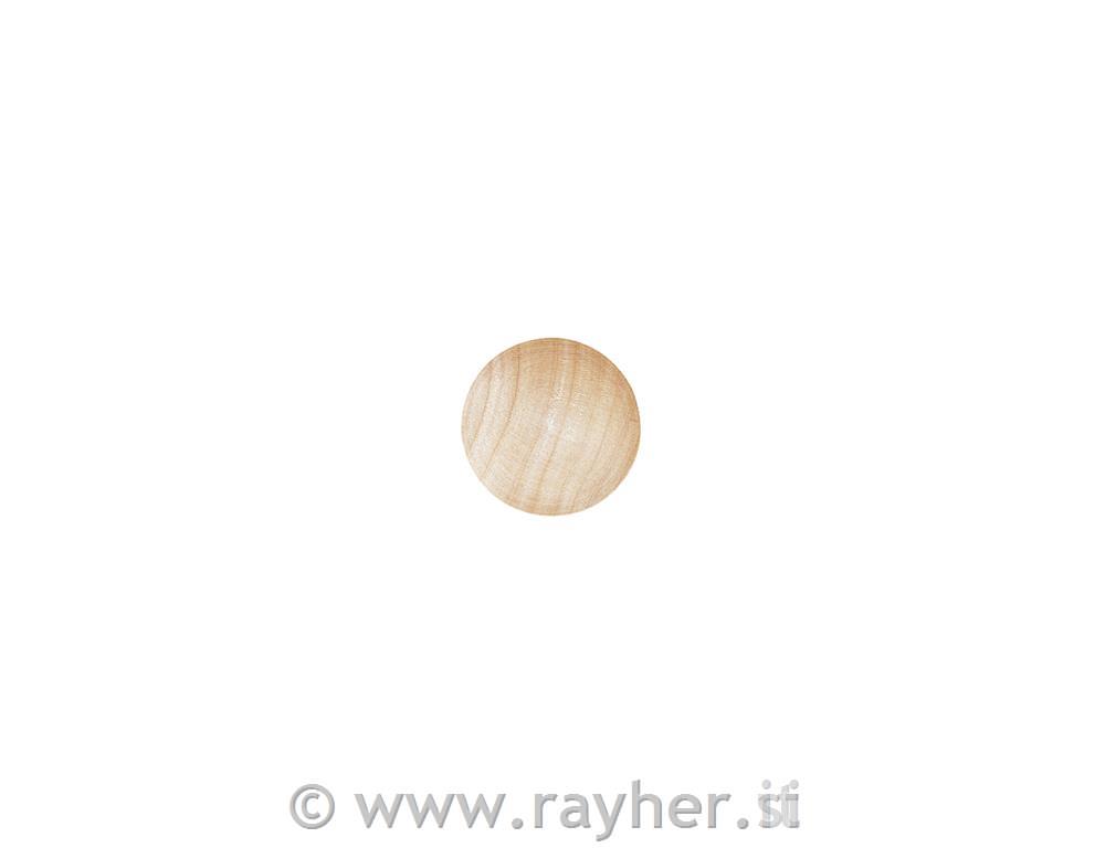 Lesena ploščica, okrogla, izbočena, 25 mm, 1 kos