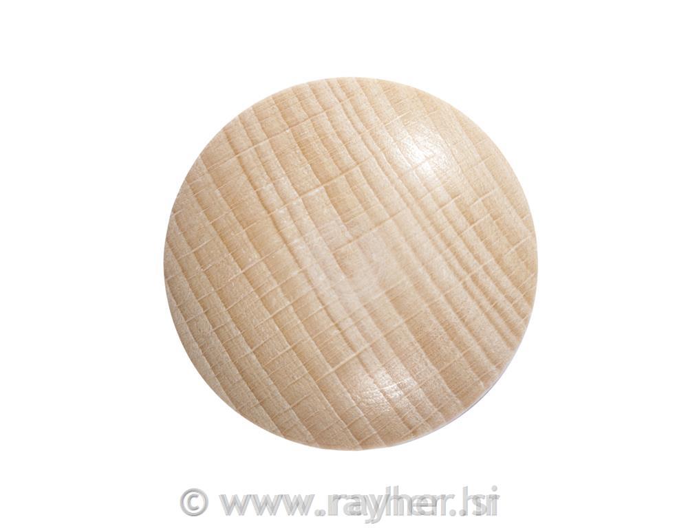Lesena ploščica, okrogla, izbočena, 40 mm, 1 kos