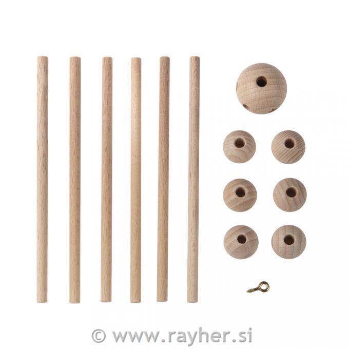 Držalo za mobile, leseno, 33 cm, 1 set.