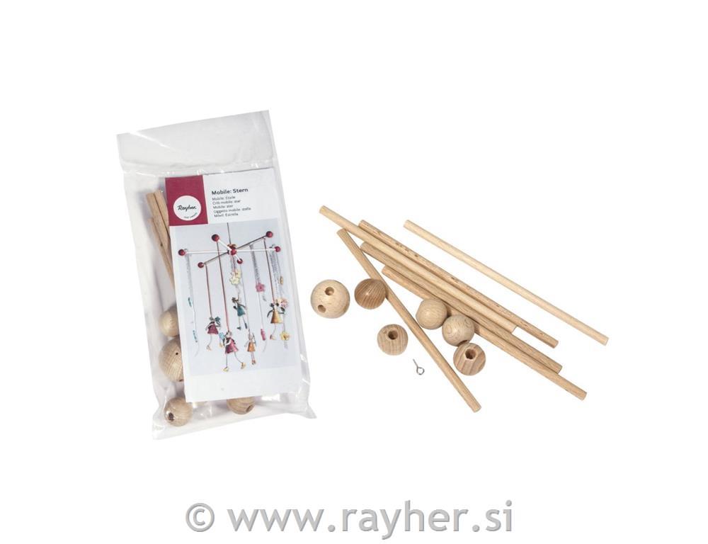 Star for mobiles, 23 cm, tab-bag 1 pce.