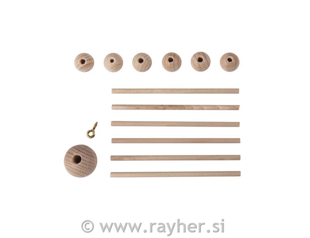 Star for mobiles, 23 cm, tab-bag 1 pce.