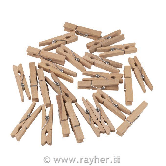 Wooden clothes pegs, 4,5 cm, natural, ta