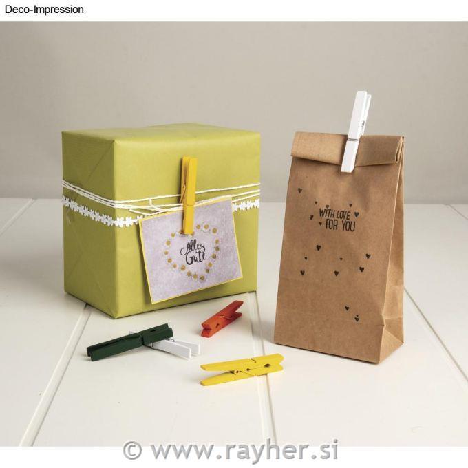 Lesene ščipalke, 4,5 cm, mešane, 24 kom.